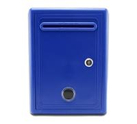 FewNvWa Boîte à Suggestions Murale, Boîte Aux Lettres, Boîte à Dons, Boîte à Réclamations avec Serrure de Sécurité et Fenêtre Transparente, En Polypropylène S, Bleu