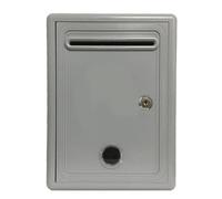 FewNvWa Boîte à Suggestions Murale, Boîte Aux Lettres, Boîte à Dons, Boîte à Réclamations avec Serrure de Sécurité et Fenêtre Transparente, En Polypropylène S, gris