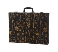 FewNvWa Boîte de Rangement Coffret de Jeu D'Échecs Plateau Bois Métal Sécurité Transport Facile Convient Aux Parties à La Maison et, pour Les échecs de 6 Cm