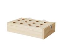 FewNvWa Boîte de Ravitaillement pour Oiseaux, Jeu D'énigmes Interactif en Bois, Activités Ludiques pour Animaux, 20.8x12.8x5cm