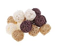 FewNvWa Boules Décoratives en Rotin et Osier pour Vase, Décoration de Table de Mariage, de Rendez-Vous, de Banquet, Accessoire de Jour, Multicolore, 15pcs