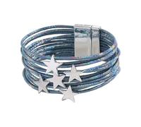 FewNvWa Bracelet jonc à Plusieurs Rangs, Polyvalent et Tendance pour Femme, à Porter en Accumulation, Bleu Multi