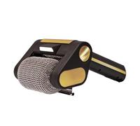FewNvWa Brosse de Nettoyage sans Fil pour Barbecue avec Tête de Rouleau en Acier Inoxydable et Brosse Amovible pour Un Retrait Efficace, Noir