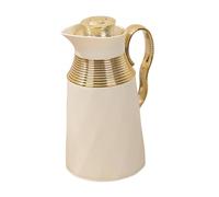 FewNvWa Carafe Isotherme à Café avec Une Finition élégante, D'une Capacité de 1000 Ml, En Polypropylène et Facile à Nettoyer. Idéale pour Les Réce, Beige