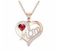FewNvWa Collier Collier Pendentif Collier Chaîne Collier Bijou avec Cœurs Entrelacés en Cuivre Poli de Zircon Cubique Étincelant Adapté aux Réunions, Or Rose+Rouge