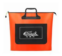 FewNvWa Conteneur de Pêche Mallette Accessoires Rangement Outils avec EVA Flexible et Protection Contre Les Fuites Adapté pour Amateurs de Pêche Escapades Nature Stockage, Orange, 52