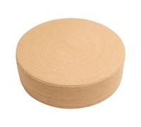 FewNvWa Coussin de Sol Tissé Jute pour Assise Méditative Tatami Japonais Pouf Rond à Poser Oreiller Plat pour Profonde Réflexion Matériau Naturel et A, 20 Cm de Hauteur