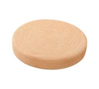 FewNvWa Coussin de Sol Tissé Jute pour Assise Méditative Tatami Japonais Pouf Rond à Poser Oreiller Plat pour Profonde Réflexion Matériau Naturel et A, 10 Cm de Hauteur