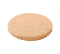 FewNvWa Coussin de Sol Tissé Jute pour Assise Méditative Tatami Japonais Pouf Rond à Poser Oreiller Plat pour Profonde Réflexion Matériau Naturel et A, 6 Cm de Hauteur