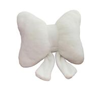 FewNvWa Coussin Nœud Décoratif Bowknot Oreiller Forme Unique Confortable En Peluche et Éponge PP Convient pour Salon Lit Bureau Fête Chambre Dortoir Décoratio, Blanc