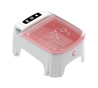FewNvWa Distributeur de Nourriture pour Chiens et Chats avec Minuterie, Adapté Aux Aliments Secs et Humides, Rose