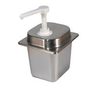 FewNvWa Distributeur de Sauce Pompe Manuel Bouteille à Condiments Station à Sirop Acier Inoxydable Nettoyage Facile Adapté Usage Domestique Restaurant Buffet, 20cc