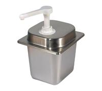FewNvWa Distributeur de Sauce Pompe Manuel Bouteille à Condiments Station à Sirop Acier Inoxydable Nettoyage Facile Adapté Usage Domestique Restaurant Buffet, 10cc