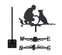 FewNvWa en Forme de Chien, Fixation sur Toit, Fer Forgé, Objet d'art, Coupelles et Supports en Métal Fait Main