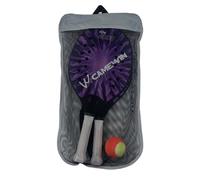 FewNvWa Ensemble de 2 Balles D'entraînement de Tennis de Plage pour Enfants, avec Trous de Ventilation, Poignée Anti-Transpiration et Revêtement en PP, Violet