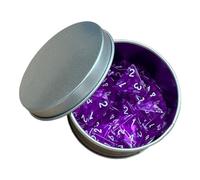 FewNvWa Ensemble de 25 Dés Polyédriques à Plusieurs Faces En Acrylique D4, Accessoires de Jeu de Rôle, Jeu de Société Fait Main, Facile à Lire, Idéal pour Les, violet