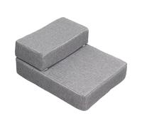 FewNvWa Escalier pour Chien Échelle pour Animaux de Compagnie Marches Confortables Rampe pour Fauteuil avec Housse Amovible en Flanelle Convient pour L'Accès, Gris Foncé