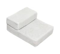 FewNvWa Escalier pour Chien Échelle pour Animaux de Compagnie Marches Confortables Rampe pour Fauteuil avec Housse Amovible en Flanelle Convient pour L'Accès, Gris Clair