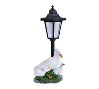 FewNvWa Figurine de Canard de Jardin avec Lanterne Solaire - Éclairage Paysager Créatif