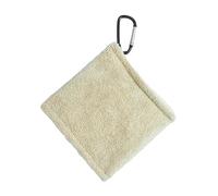 FewNvWa Golf Ball Cleaner Serviette Nettoyante Lingette Club Microfibre Ultrafine avec Clip Absorption Pratique Adaptée pour Hommes Femmes sur Le Terrain, Beige