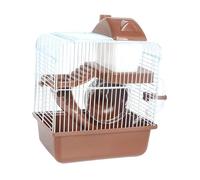 FewNvWa Habitat pour Hamster à Double étage, Maison de Jeu pour Petits Animaux, Brun