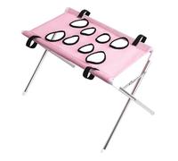 FewNvWa Hamac de Toilettage pour Chats et Petits Chiens avec Harnais et Support de Toilettage. Structure en Maille à Huit Trous, Matériau en Fer, Support Stab, Rose