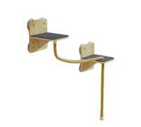 FewNvWa Hamac pour Chat Lit Suspendu Fenêtre Perchoir Respirante Bois Double Couches Gain de Place Support Jusqu’à 15kg Adapté aux Chats Maison Observation, Corde Sisal