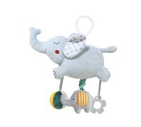 FewNvWa Hochet Suspendu Bébé Jouet Accroche Musical Animaux Peluche Fonction Douceur Sensorielle Convient pour Nouveau-né Siège Poussette Berceau, éléphant