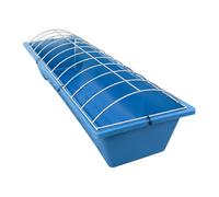 FewNvWa Industrial Container Plastique Métal Caisse de Rangement Contenant Bac à Matériel Conception en Polymère Adaptée aux Entreprises Industrielles Garages, Bleu, Bleu