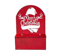 FewNvWa Jardinière Murale Pot de Fleurs Mural Rectangle Métal Installation Facile Résistance Extérieure Design Saisonnier Adapté pour Décoration de Salon Fête, Chapeau Creux Rouge