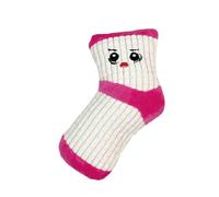 FewNvWa Jouet pour Chien Siffleur Peluche Souple Chaussette Drôle Jouet à Mordre Compagnon Animaux Interactif Adapté à La Détente et Fête, Rose Blanc