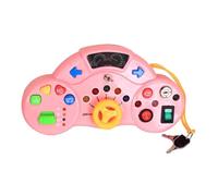 FewNvWa Jouet Tableau de Bord Interactif Busy Board Tableau de Bord Lumineux Jouet Musical Interactif Matériau PP Adapté à L'Éveil Sensoriel Préscolaire Dépla, Rose