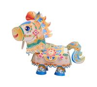 FewNvWa Kit de Lanterne Chinoise en Forme de Cheval à Monter Soi-même (1 Pièce) avec Lumière Intégrée, Idéal pour Les Fêtes d'enfants et Les Jeux éducatif, Style D