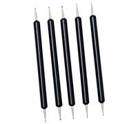 FewNvWa Lot de 5 Stylos à Points Double Embout pour Nail Art, avec Pointe Bille.