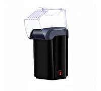 FewNvWa Machine à Popcorn Électrique sur Socle Antidérapant Poppeur à Air Chaud 1200W Coque PP Stable Couvercle Convenable pour Utilisation Domestique Étudiants Soirée, Noir, Prise UE