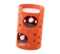 FewNvWa Maison de Jeu pour Chats avec Griffoir et pour Chats de Tous âges, 2 Couches Orange
