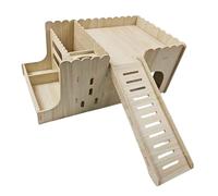 FewNvWa Maison pour Cobayes, Cachette, Décoration D'habitat avec Escaliers, Grotte, Maisonnette pour écureuils, Gerbilles, Lemmings, Bouilloire sans Tapis