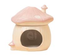 FewNvWa Maison pour Hamster, Grotte, Gamelle, Cachette, Dessin Animé, en Matériau Solide, pour Petits Animaux, Décoration, Cadeau, Design D'intérieur, Rose