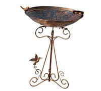 FewNvWa Mangeoire à Oiseaux en Fer pour Décoration Extérieure, Multifonctionnelle, 32 X 47,5 Cm