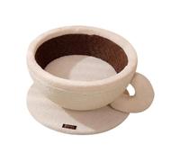 FewNvWa Meubles à Gratter pour Chat, Lit à Gratter, Salon à Gratter, Tapis à Gratter en Sisal et Velours avec Une Grande Entrée, Un Design Confortable et STA, S