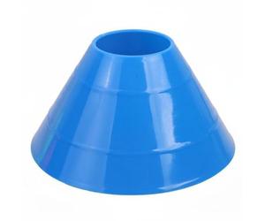 FewNvWa Mini Cône de Circulation Cône d'Entraînement Cône de Slalom Repère de Terrain Matière Polyéthylène Souple avec Sangle pour Déplacement Facile Adapté, Bleu