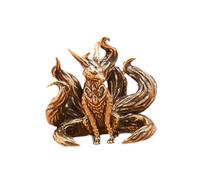 FewNvWa Mini Statuette de Renard, Ornement Unique pour Table Basse, Bureau, Tableau de Bord de Voiture