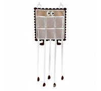 FewNvWa Organisateur Cheveux Enfant Rangement Murale Compartiments Maillés Rubans Accroche-barrettes Feutrine Fonction Accueil Adapté Chambre d'Enfant Dortoir Dressing, Brown