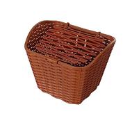 FewNvWa Panier Vélo Panier de Rangement pour Vélo Panier Avant Panier de Transport en Plastique Solide avec Couvercle Adapté Au Port de Fournitures Scolaires, Brun