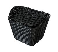FewNvWa Panier Vélo Panier de Rangement pour Vélo Panier Avant Panier de Transport en Plastique Solide avec Couvercle Adapté Au Port de Fournitures Scolaires, Noir