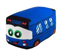 FewNvWa Peluche Bus Scolaire Oreiller Doux Jouet Voiture Enfant Coussin Animaux Éléments Originaux Toucher Confortable Convient Aux Fête Anniversaire Salon, Bleu 35cm