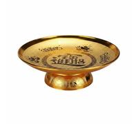 FewNvWa Plateau d'Offrande Religieuse Plateau Surélevé de Présentation Support pour Offrande Piédestal Doré en Plastique Pratique pour Animer les Rituels, 20 Cm
