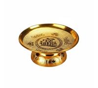 FewNvWa Plateau d'Offrande Religieuse Plateau Surélevé de Présentation Support pour Offrande Piédestal Doré en Plastique Pratique pour Animer les Rituels, 16 Cm