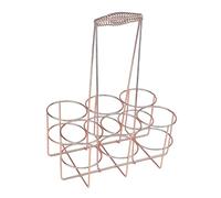 FewNvWa Porte-Bouteille, Support de Rangement Portable avec Une Construction Robuste et Une Poignée de Transport Pratique, Adapté Au Vélo, Au Football, Aux Pi, Or Rose33x25.5x17cm