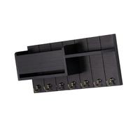 FewNvWa Porte-clés et Porte-courrier Mural En Bois avec Sept Crochets pour Organiser Clés, Courrier, Sacs et Fournitures pour L'entrée, Le Bureau Ou, Noir